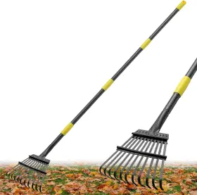 Luoyepa11chi-lwlj-hz-5ft Lilyvane Rake For Leaves 8.5 Inch Wide Small Garden - 60 Long Handle Black