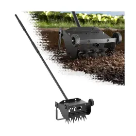 510041us-1 Lineware Rotary Cultivator Tool 2-in-1 Garden Weeder And Crumbler Soil Tiller For Gar