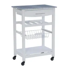 Thd03300 Linon Home Decor Todd White Kitchen Cart With Granite Top And Storage