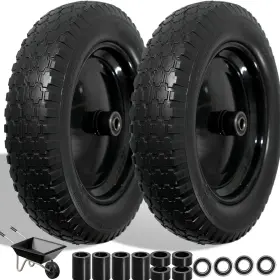 Wbt-48-2 Linpuco Wheelbarrow Tire 4.80/4.00-8 Flat Free Solid Wheel 14.5 2 Pcs