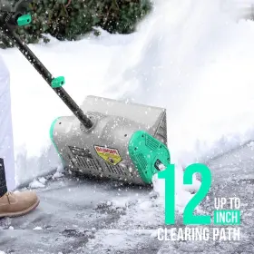 Litheli 634715825803 Cordless Snow Shovel 20v 12-inch Battery Powered Thrower #2