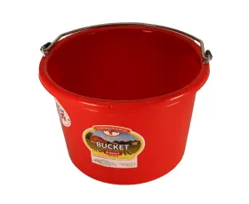 P8red Little Giant Red 8 Quart Plastic Bucket -