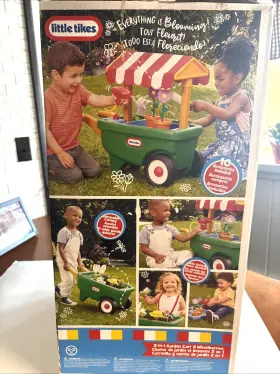 Little Tikes 050743620102 2-in-1 Garden Cart And Wheelbarrow Nib
