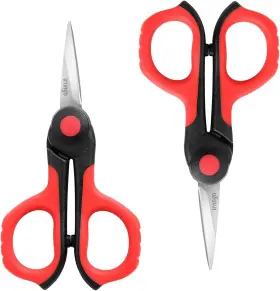 Xt-01 Livingo 4.5 Inch Small Sharp Embroidery Scissors Precise Detail Black Red