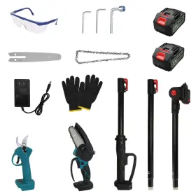 Ljg 730056003037 4 In 1 Cordless Pruning Shear And Electric Chainsaw With Max 5.5ft Extension Pol