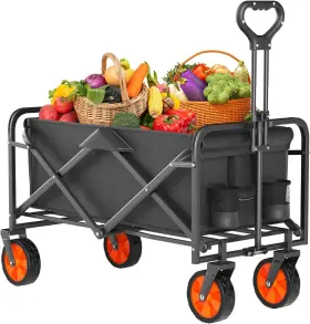 B0bxkz846c Logard Collapsible Folding Wagon Heavy Duty Utility Beach Cart Outdoor Camping Wa
