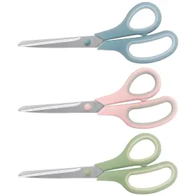 202411082 Longkey Scissors 8.5 Inch All 8 Pastel Green Pink Blue