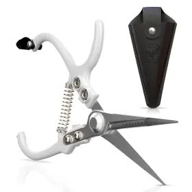 Loopseed 195893631568 Plant Pruning Shears With Vegan Leather Sheath Garden Trimming Scissors