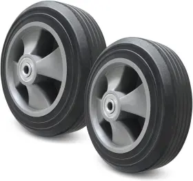Lotfancy 313048112117 8 Inch Hand Truck Wheels 2pcs Solid Flat Free Tires Replacement For Ha