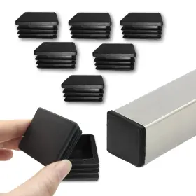 Lo-20250428 Louzago Lo-20250428--001 32 Pcs 1-1/2 Inch Square Tubing End Caps Plastic 38x38mm Black