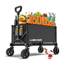 Lub-wagon-altb01 Lubbygim Collapsible Folding Outdoor Utility Wagon 120l Beach Cart With All Ter