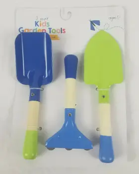 234-21-7092 Lucky Star Kids Garden Tools 3 Count Shovel Rake And Spade Metal With Wooden Handles