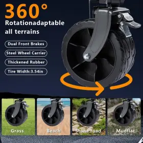 210l Lutule 030187918701 Outdoor Trolley Collapsible Folding Wagon Heavy Duty Utility Beach Wago #3
