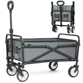 Luxcol 764949473171 Wagon Cart Foldable Collapsible Folding With All-terrain Wheels