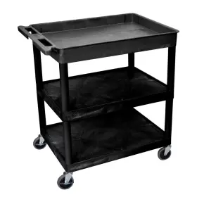 Luxor 313100960991 Tc 32 Inch 3-shelf Utility Cart In Black