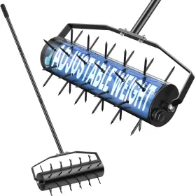 Lxuziud 739722941741 Manual Roller Lawn Aerator Heavy-duty Hand With Pre-attached Spi