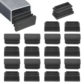 Mma241113ty000640jp M Meterxity 20-pack Tubing End Caps 1 X 1/2 Inch Plastic Black