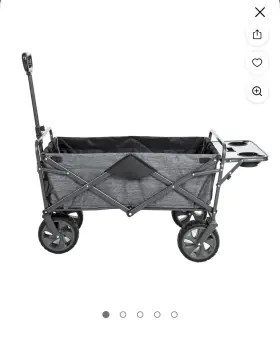 Mac Sports 886237024688 Mac-wtc-180-gray Collapsible Folding Steel Garden Wagon - Gray