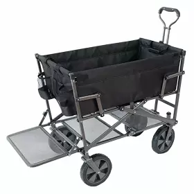 Mac Sports Mac-dd-106-black Double Decker Wagon Black - Collapsible Outdoor Utility Garden Cart
