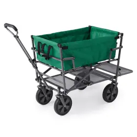 Mac-dd-108-green-u-b Mac Sports Heavy Duty Double Decker Collapsible Yard Cart Wagon Green Used