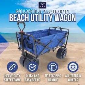 Mac-wtcb-121-blue-table-u-b Mac Sports Heavy Duty All Terrain Beach Utility Wagon Blue/black Used #2