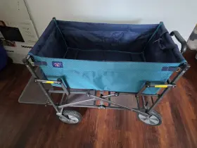 Modd-100 Mac Sports Heavy Duty Alloy Steel Double Decker Wagon Portable Garden Camping Storage Cart