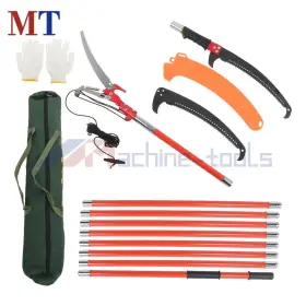 Mt7545960 Machine-tools 30 Feet Loppers Hand Pole Saws Extendable Height With Knives And Scissors Orange-red