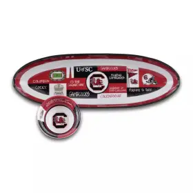 Magnolia Lane 744110748307 South Carolina 20 Inch Assorted Colors Melamine Oval Chip And Dip Server Set Of