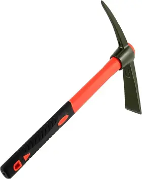 Mahiong 744358435120 15 Inch Pick Mattock Hoe Forged Steel Weeding Axe With Fiberglass Long