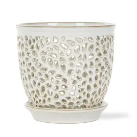 Mama Cozy Life 860012848904 Elegant Orchid Pot With Holes Large 6.5 Inch Premium Porcelain Ceramic Orchi