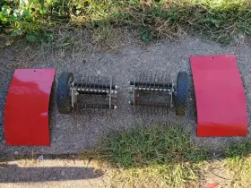 7225 Mantis Tiller Aerator Dethatcher Combo Attachments Used