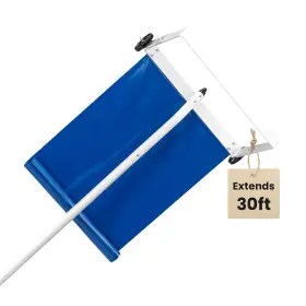 Maplefield 810088272516 30ft Adjustable Roof Snow Rake With Curtain - Great For Clearing Sn