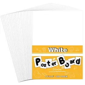 B0fgxm5dyy Maracol 100 Pk White Poster Boards 11 Inch X14 Heavyweight Paper For Projects