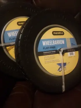 4.80-8nhs Marathon 00245 2 Contractor Flat-free Wheelbarrow Tires 4.00/4.80-8nhs 15.5