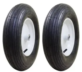 20063 Marathon Pneumatic Wheelbarrow Tire 3-25/64 Inch W X 15-1/2 H 4 D 400-lb 2pk