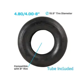 Marathon 813117208012 4.80/4.00-8 Inch Ribbed Tread Replacement Pneumatic Air-filled Tire #2