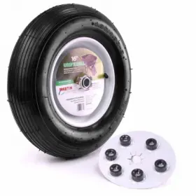 408ttrib32 Martin Wheel 480/400-8 Rib Tread Wheelbarrow And Garden Cart Universal Hub 16 Inch - 408tt