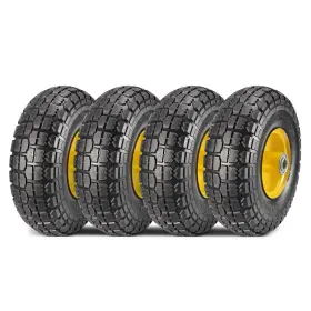 Gvlw-0578792506 Maxauto 10 Inch Solid Rubber Tires 4.10 3.50-4 Flat Free Tire 4.10/3.50-4 And Wh
