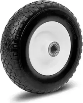 50502 Maxxhaul Towing Products 12 Inch Flat Free Solid Polyurethane All-purpose Replacement Tire For