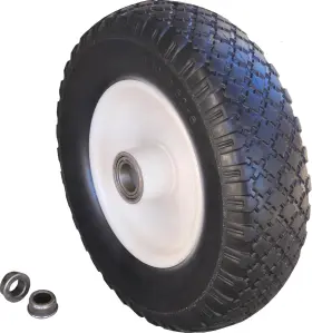 51067 Maxxhaul Towing Products 12 Inch Flat Free Solid Polyurethane All-purpose Replacement Tire