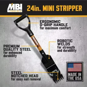 Mbi 744110856132 24 Inch Mini Shingle Stripper Roof Shovel #2