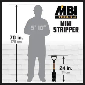 Mbi 744110856132 24 Inch Mini Shingle Stripper Roof Shovel #3