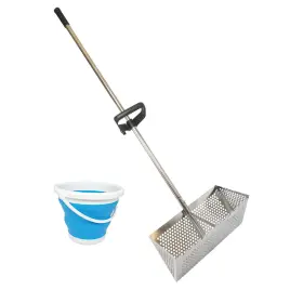 Meegoon 728990843260 Sand Fleas Rake Stainless Steel Sifter Detachable 47 Inches Long Handl