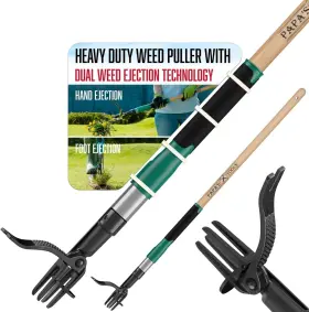 Melissa And Harry 784785648977 Papas Tools Weed Puller Tool 44 Inch Stand Up Weeder Garden 4 Claw Stee
