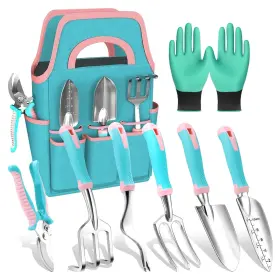 Le0704 Melonart Garden Tool Set 8 Pcs Gardening Hand Starter Kit For Women Heavy Duty Ou