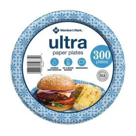 B0761y47xd Member S Mark Members Ultra Plate 8-1/2 Inch Blue 300 Count - Heavy Duty Disposable Plates