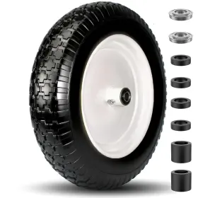 1454008sbwf Menxigoc 4.80/4.00-8 Tire 14.5 Inch And Wheel Flat Free 5/8 Bore Bearing With 3/4