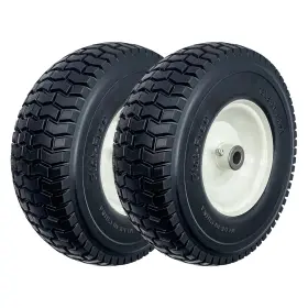 Puw5006-2 Merryyard 2-pack 13x5.00-6 Flat-free Tire With Rim 3 Inch Centered Hub 3/4 Bushings W/