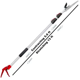 Mesoga 742354817650 5.6-13 Foot Extendable Tree Pruner Cut And Hold Pruning Trimmer Long Reach