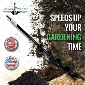 Metabo Hpt 046443324808 Power Planter 100% Usa Made 3 Inch X24 Extended Length Bulb And Bedding Plant Auger #2